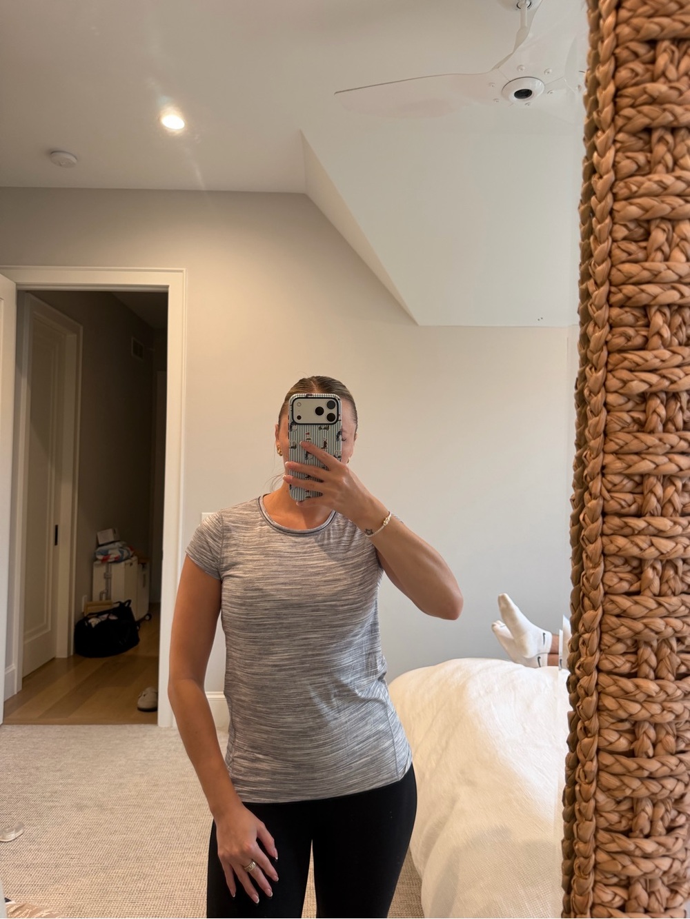 Lululemon Heather Gray Short-Sleeve Performance Tee